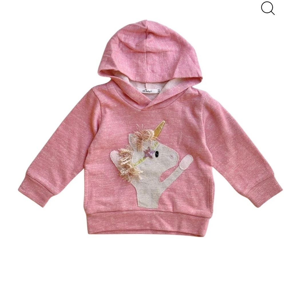 Pink Unicorn Kids Hoodie by designer aol Baby!
